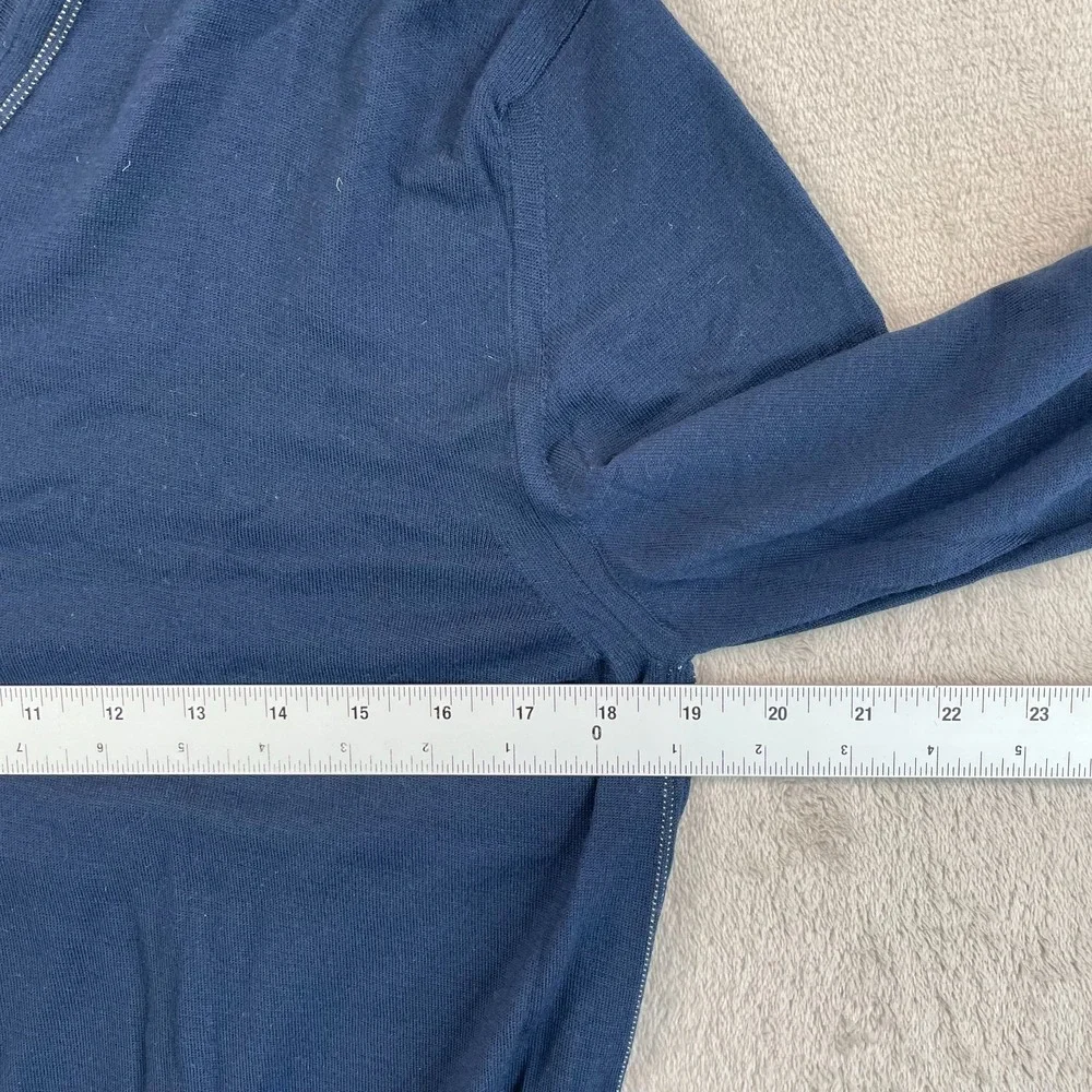 Vilebrequin Collection 100% Merino Wool V Neck Sweater Men Medium Navy Blue $485